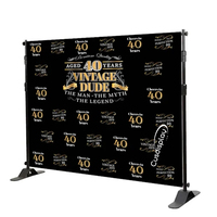 Support de bannière télescopique réutilisable en polyester pour photographie, 8x8ft et 10x8ft, prix usine, pour mur de fond de stand de salon professionnel avec logo