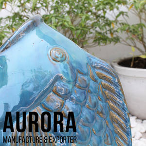 Proveedor de jardín, maceta de cerámica decorativa con forma de pez y macetas, macetas grandes para exteriores, precio competitivo - Product Image 6