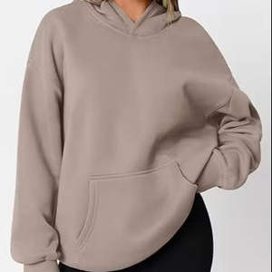2025 Sudadera con capucha de gran tamaño para mujer, Jersey informal de lana, Tops de entrenamiento de moda para otoño e invierno, suéteres cálidos suaves - Product Image 1