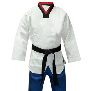 Conjuntos de Ropa de Artes Marciales de Taekwondo al por Mayor, Diseño Más Reciente de 2025, Personalizados, de Alta Calidad, 100% Algodón, Transpirables, de Secado Rápido, con Logotipo Frontal - Product Image 3