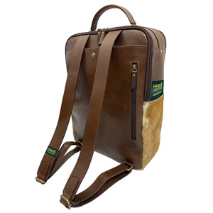 Mochila de piel de vaca para mujer, personalizable OEM, exótica, Occidental, Vertical, bolsa de viaje, mochila escolar con logotipo de piel de vaca natural - Product Image 2