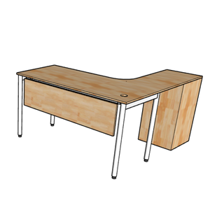 OMA IIHBOM217 System Contemporary 140x120cm Staff <b>Desk</b> Modern Melamine Wood <b>Foldable</b> for <b>Office</b> or Workspace Bedroom Use - Product Image 3
