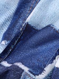 Ensemble d'été style boîte bleu et blanc pour hommes pour maillots de bain Style Streetwear à la mode pour hommes parfait pour les vacances - Product Image 4