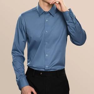 เสื้อเชิ้ตผู้ชายแขนยาวผ้าฝ้ายออร์แกนิกระบายอากาศได้ดี100% - Product Image 3