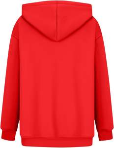 Sudadera con Capucha Informal de Manga Larga para Mujer, Sudadera con Capucha de Felpa, Mezcla de Algodón, Talla Grande, Corte Ajustado, Ropa de Calle Moderna - Product Image 2