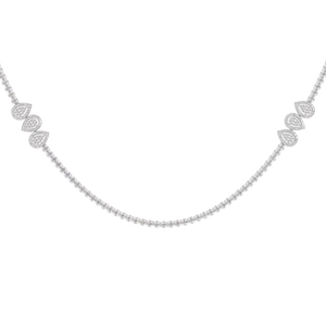 Tendance de la mode nuptiale 2025, collier élégant unisexe en moissanite taille brillant, argent sterling 925, collier de luxe, vente en gros d'usine - Product Image 1