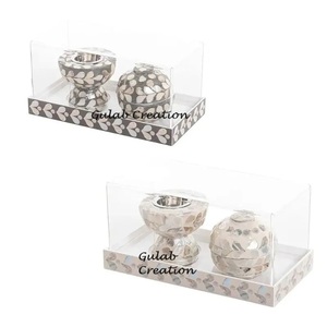 Juego de quemador de incienso de madera hecho a mano de lujo, soporte Bakhoor con incrustaciones de perlas madre para Resina perfumada árabe Oud, enchufe de anís estrellado - Product Image 1