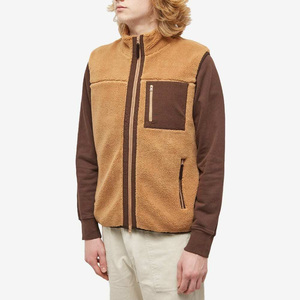 Chalecos de lana con cremallera completa para hombre con logotipo personalizado Etiqueta de impresión y bordado para senderismo Ropa de trabajo al aire libre y uniformes - Product Image 2