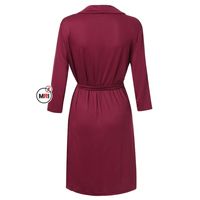 Albornoces personalizados para mujer, camisón de manga larga, batas de baño para dormir, bata de satén de seda 100%, ropa de dormir