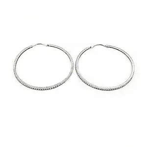 Boucles d'oreilles créoles en argent 925 taille princesse pour femmes, tendance religieuse, port quotidien, plaqué rhodium, or 14 carats, bijoux huggie - Product Image 1