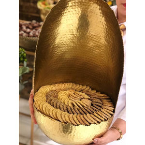 Eco-Friendly Premium Gold Metal Round Chocolate Bowl Desserts Display Weddings Table Top Serving Chocolate Candy & Other <b>Sweets</b> - Product Image 2