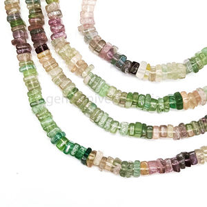 Cuentas de formas cuadradas Heishi lisas sombreadas de fluorita Natural, cuentas de piedras preciosas sueltas de fluorita de 5-6,5mm para fabricación de joyas en fábrica - Product Image 6