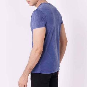 2025 nuevo diseño de Camiseta con estampado personalizado 100% algodón en blanco Vintage Camiseta de manga corta para hombre de gran tamaño lavado ácido camisetas con bolsillos - Product Image 3