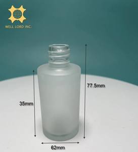 Frasco de cristal cilíndrico cuentagotas de 30ml personalizado para cosméticos para el cuidado de la piel logotipo personalizable diseño de color Sello de tapa de rosca para crema facial - Product Image 5