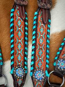 Western Show Headstall & Breast Collar Fringes Premium Cowhide Lightweight Top Trending Designs Seasonal Horse Tack - Product Image 2