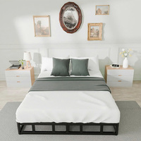 Base de Cama Minimalista con Estructura de Acero y Acabado con Recubrimiento en Polvo |   Fabricante OEM y ODM para Dormitorios y Apartamentos con Servicios