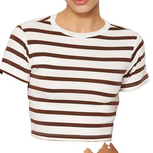 T-shirts pour femmes en coton doux, hauts décontractés à manches courtes, coupe ample, tissu confortable, parfait pour un look quotidien - Product Image 1