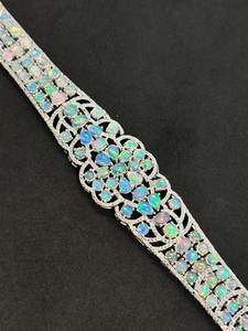 สร้อยข้อมือโอปอลไฟเอธิโอเปียนสร้อยข้อมือเพทายปู925เงินสเตอร์ลิงทำด้วยมืออัญมณีของขวัญสำหรับสร้อยข้อมือสวยงามของเธอ - Product Image 5