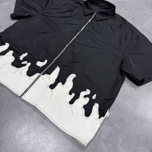 Camisas de Trabajo con Botones y Cuello Abierto, Diseño Personalizado de Ropa Urbana OEM, Logotipo Bordado con Parches, Camisas de Trabajo de Nailon con Botones - Product Image 4