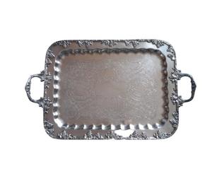 Plat en laiton rectangulaire de luxe de qualité supérieure plateau plaqué argent en laiton design de luxe plaque en laiton élégante - Product Image 1