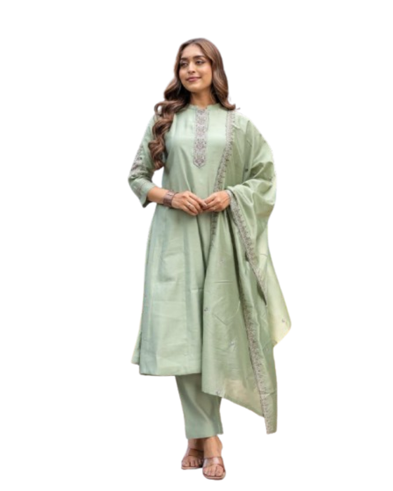 Kurta Khaadi Pour Femme, Taille 10, En Coton Bleu, Manches Longues, Neuf Avec étiquettes