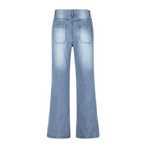 Femmes 2025 Nouvelle mode Jeans Pantalon Vintage taille haute fermeture éclair Denim Pantalon personnalisé délavé de qualité supérieure - Product Image 5