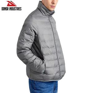 Veste matelassée pour hommes, décontracté, automne hiver, manteau matelassé à capuche solide, vêtements d'extérieur à coupe ample, col montant, en toile - Product Image 5