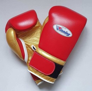 Affordable Red & Gold Winning Boxing <b>Velcro</b> Training Gloves in Customized Size Color and Design for Boxing Competition - Product Image 3