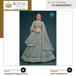 Vente en gros Design élégant 2023 Offre Spéciale spécial fête porter Zari broderie Net Lehenga Choli à bon prix - Product Image 6