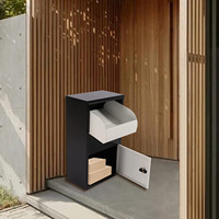 Boîte aux lettres murale moderne en acier inoxydable, artisanale, de style sud-ouest, pour l'extérieur, avec fonction de vase mural, design nature morte suspendu, vente en gros commerciale