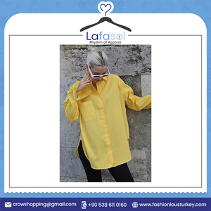 Nouvelle Collection chemises pour femmes Chemise à manches longues de couleur unie Disponible au prix de gros - Product Image 2