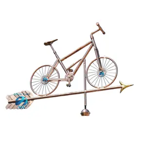 Mountain Bike On Arrow Weathervanes Perfect Masterpiece For Extraordinary Look For Your Home Outdoor Rooftop Garden Decoration