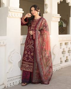 Designer indien et pakistanais Punjabi Dhoti & Bollywood Salwar Kameez robe de mariage et de soirée pour femmes Collection 1083 - Product Image 6