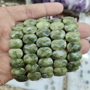 สร้อยข้อมือหลายเหลี่ยมเพชรพลอยทรงวงรีสร้อยข้อมือเพชรทรงวงรีสร้อยข้อมือยืดหยุ่นยืดหยุ่นได้ - Product Image 4