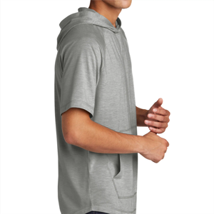 Sweat à capuche léger et respirant pour homme, 100 % coton, manches courtes, coupe tendance, idéal pour l'automne, les tenues décontractées et le sport. - Product Image 2