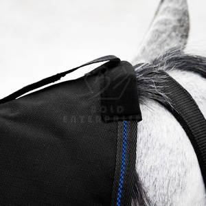 Classic Style <b>Horse</b> Blanket with Double Front Closures Soft Padded and Reinforced Stitching Fleece-Filled <b>Stable</b> <b>Horse</b> Blanket - Product Image 4