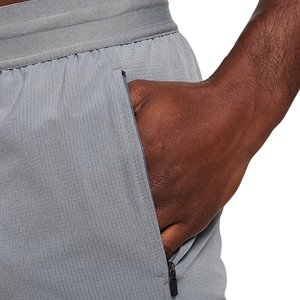 Shorts de sport décontractés pour hommes, taille mi-haute, en polaire polyester/coton, fermeture élastique, séchage rapide, logo frontal, motif uni, athlétique-OEM - Product Image 3