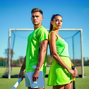 ชุดเครื่องแบบฮ็อกกี้สนามสำหรับผู้ชายและผู้หญิงปรับแต่งได้ประกอบด้วยเสื้อเจอร์ซีย์และกางเกงขาสั้นสไตล์ทีมนานาชาติ - Product Image 2