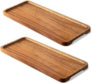 Bandeja de servicio de madera ecológica al por mayor para uso doméstico y hotelero tamaño personalizable estilo clásico nivel único - Product Image 4