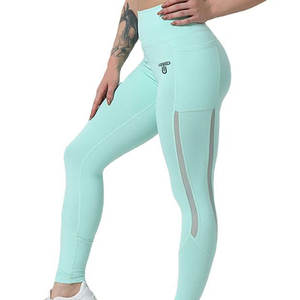 Mallas súper cómodas de cintura alta para mujer, mallas con glúteos, patrón sólido, ropa activa, pantalones para correr, diseño personalizable en oferta - Product Image 1