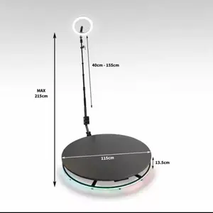Fotomatón portátil 360 Selfie Cámara giratoria Cabina Máquina Video Fotomatón automático Foto 360 Fotomatón automático