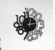 Horloge murale en métal noir vieilli fait à la main Art déco Design fer aiguille affichage pour mariage maison salon salle à manger chambre bureau décor - Product Image 4