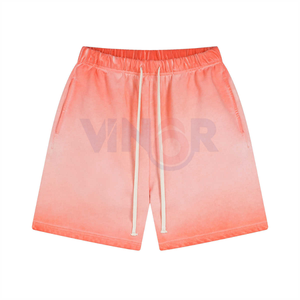 High Quality Washed Sun Faded Shorts 100% Cotton French Terry Streetwear Jogging Vintage Distressed Acid Washed Shorts For Man - Product Image 2