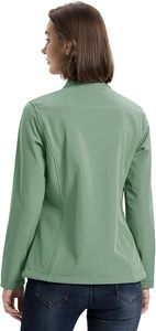 Coupe-vent Softshell léger pour femmes respirant imperméable veste chaude doublure polaire pour la course à pied moto Auto Racing - Product Image 4