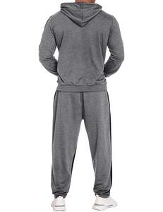 Men's Eco-Friendly 100% Cotton High Quality <b>Hoodie</b> Style Two-Piece Tracksuit Customizable Logo Design Comfortable - Product Image 4