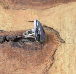 Anillos de Plata de Ley 925 Minimalistas con Zoisita Rubí Natural y Baño de Oro para Mujer, Regalo para Ella - Product Image 2