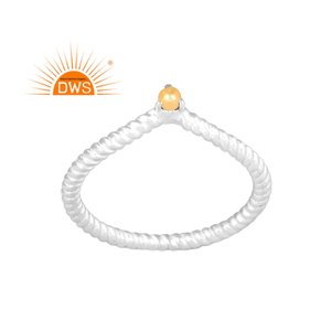 Anillo trenzado de plata de ley 925 con diseño moderno y a la moda, joyería de plata para mujer, regalo para ella. - Product Image 1