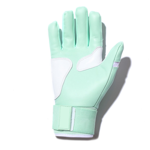 Gants de frappe de baseball durables Cabretta en cuir rose et bleu pour adultes et jeunes avec couleur et logo personnalisés - Product Image 4