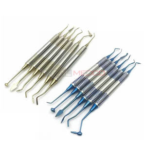 Juego de 6 uds de espátulas compuestas dentales profesionales, instrumentos quirúrgicos de titanio para rellenar procedimientos restaurativos, mezcla - Product Image 5