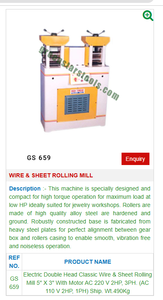 Laminador de alambre y láminas GS 659 Herramientas de joyería para joyeros - Product Image 2